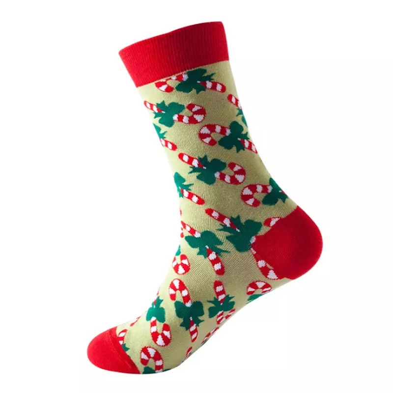 Women 5 Pairs EU36-40 High Quality Cotton christmas design holiday Socks